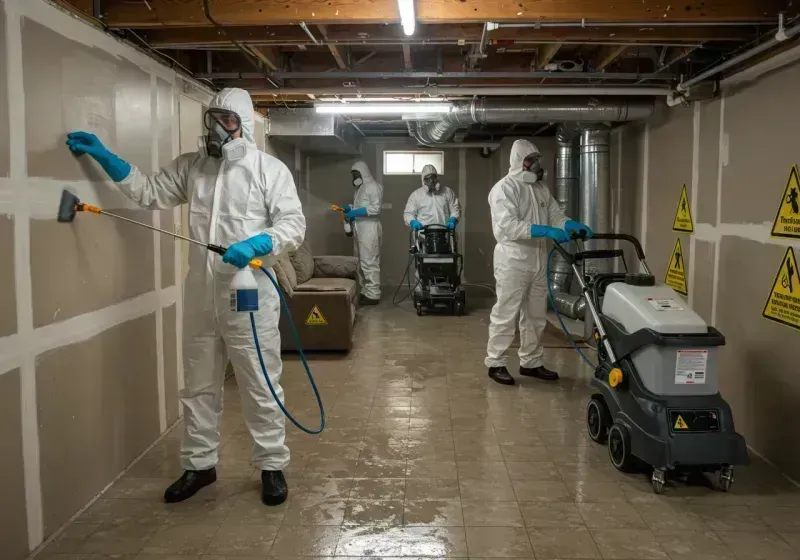 Basement Moisture Removal and Structural Drying process in Dunnellon, FL